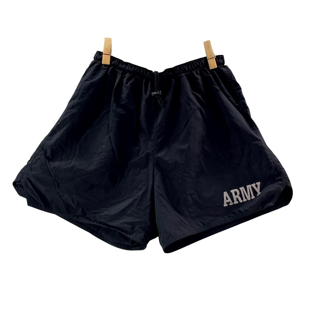 US Army Physical Fitness PT Shorts Adult Medium Black Military Running Workout